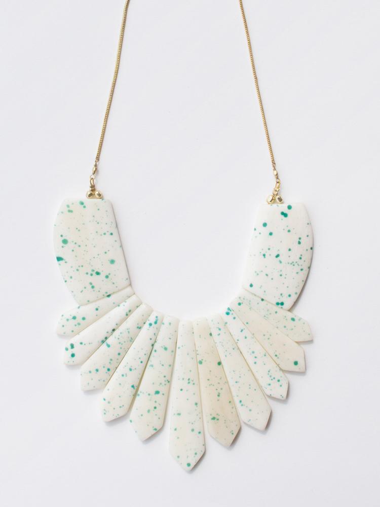 Seurat Speckle Necklace - Blue
