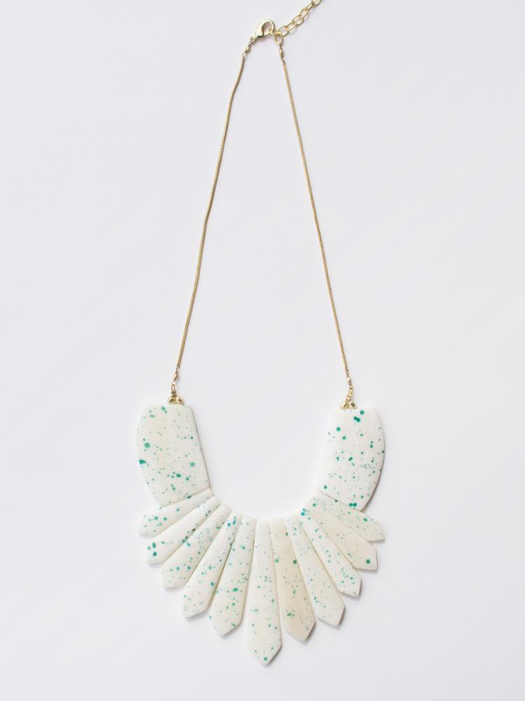 Seurat Speckle Necklace - Blue