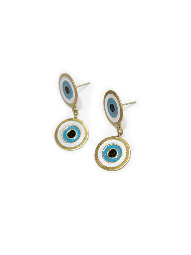Double Vision Earrings - Gold