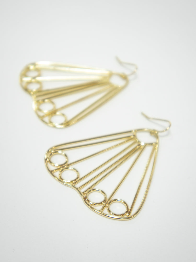 Wire Wing Earrings - Gold