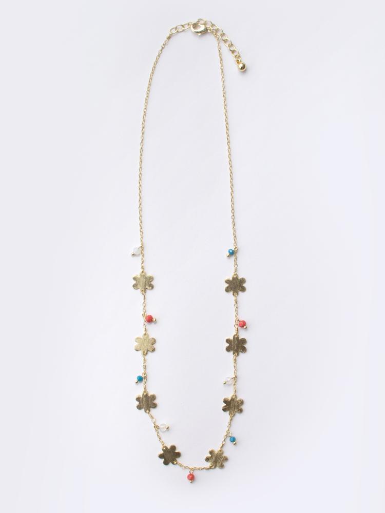 Petite Flower Necklace - Gold