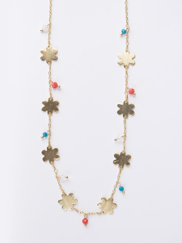 Petite Flower Necklace - Gold