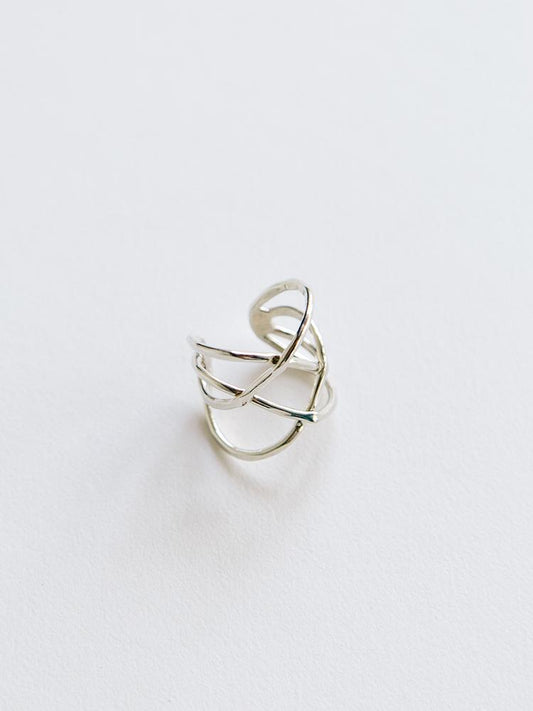 Criss Cross Ring Silver