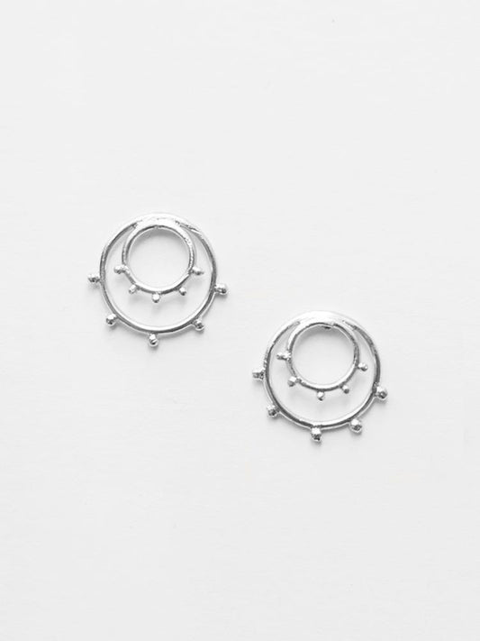 Sunburst Studs - Silver