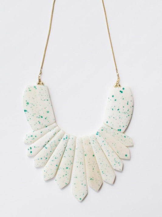 Seurat Speckle Necklace - Blue