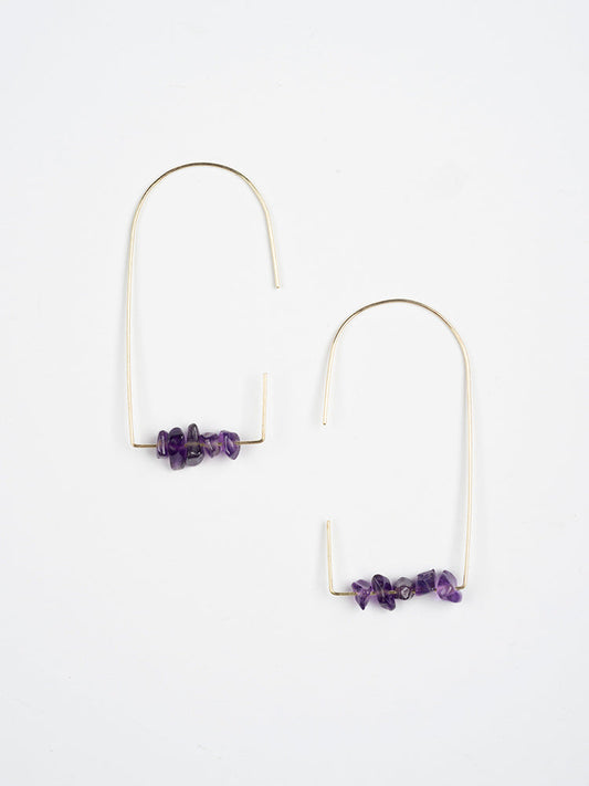 Savvy Hook Earrings - Amethyst